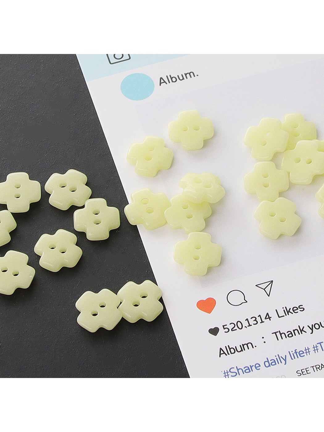 Bunli - Cute 10-Pack Two-Hole Ceramic Buttons Oria & Co
