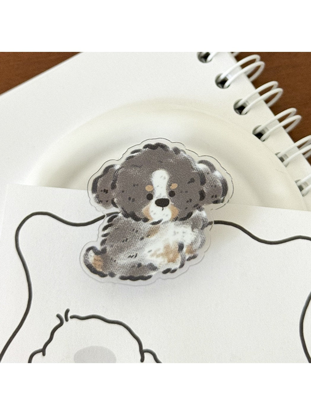 Clemi - Glossy Dog Shape Acrylic Decorative Planner Clip Oria & Co