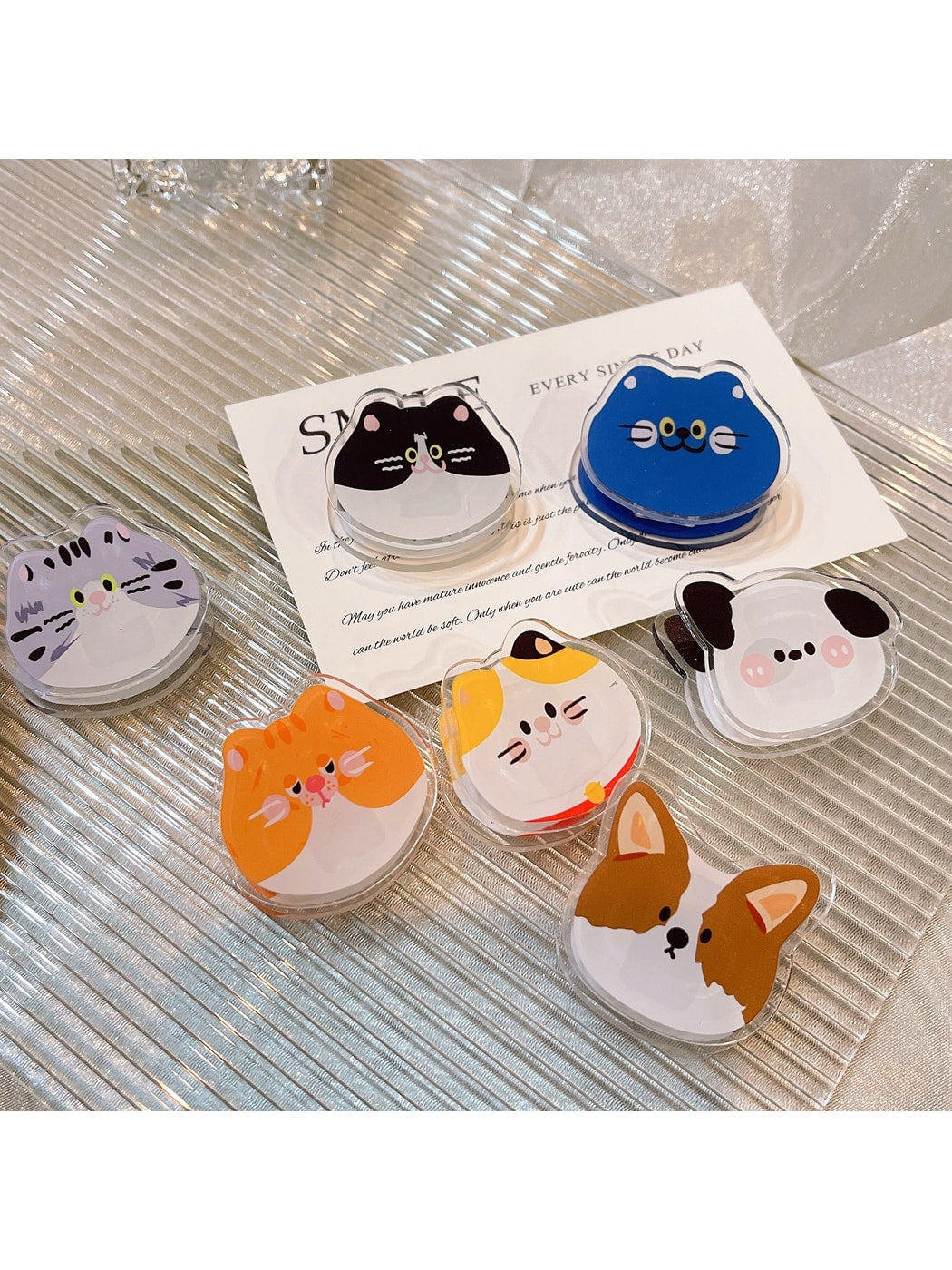 Clemi - Acrylic Animal Face Note and Book Page Planner Clip Oria & Co