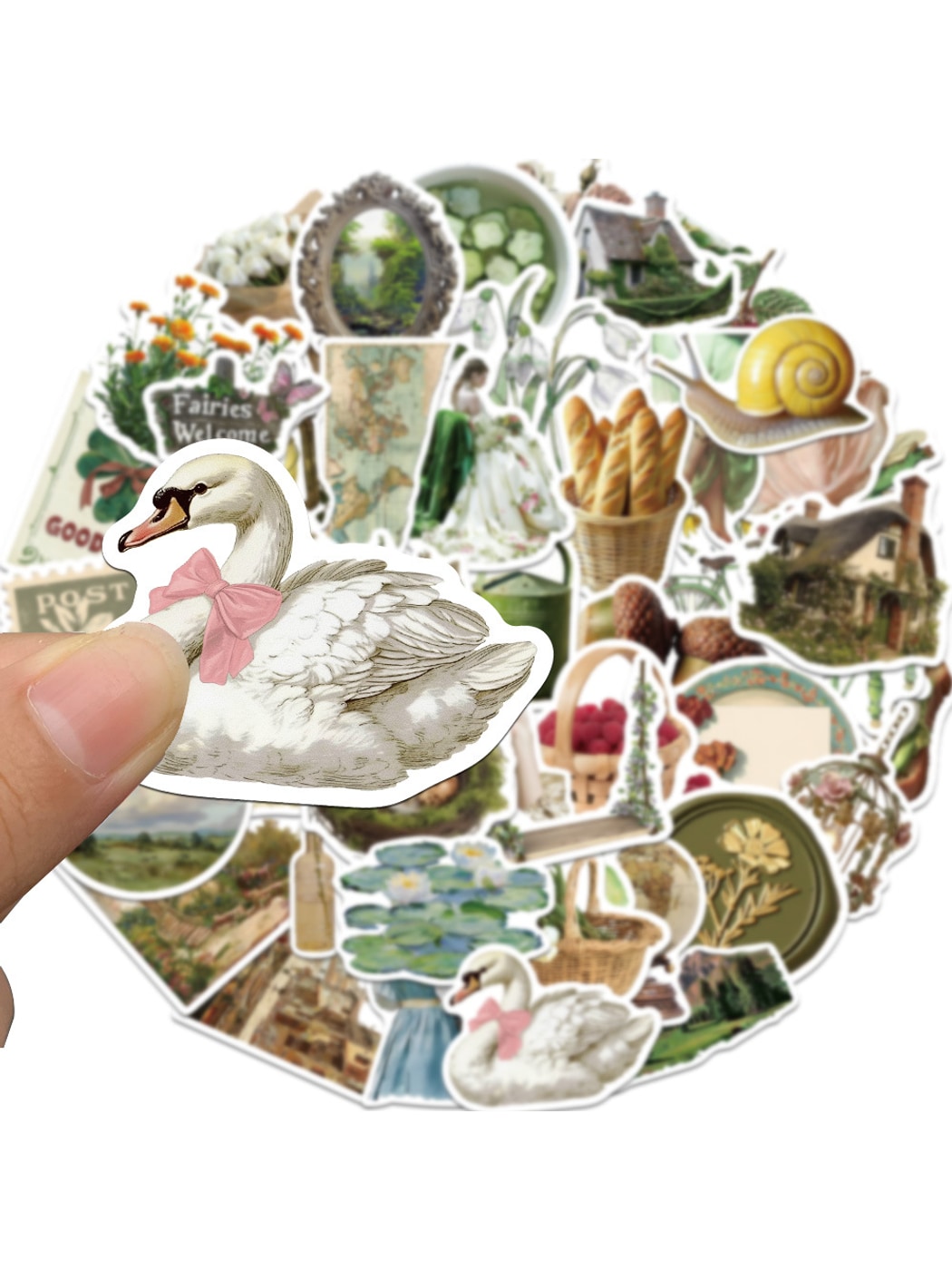 Lunira - Vintage Self Adhesive Paper PVC Stickers Pack Oria & Co