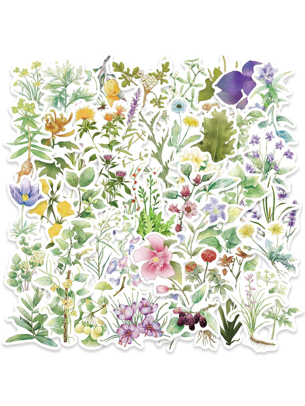 Lunira - Botanical Floral PVC Paper Stickers pack Oria & Co