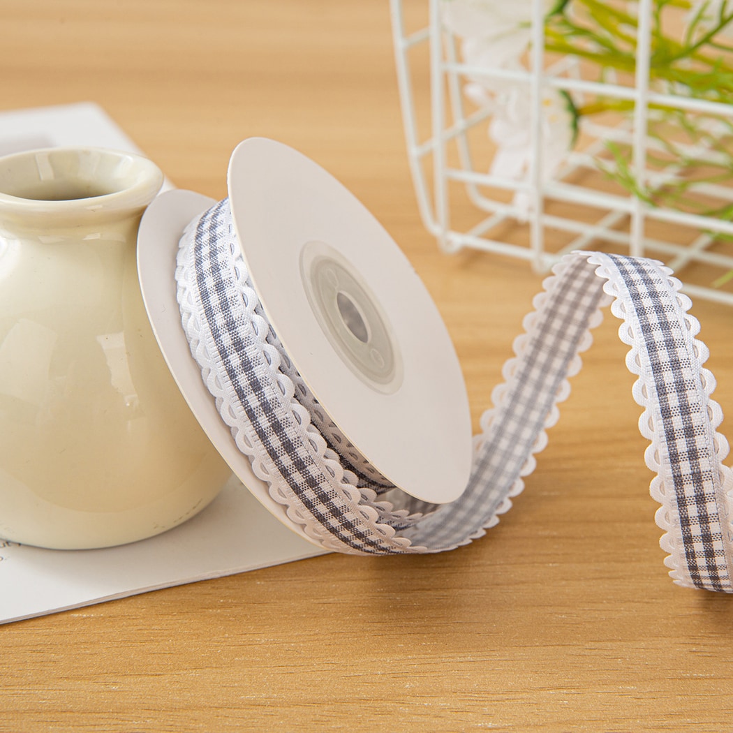 Rivora - DIY Wavy Edge Plaid Accent Ribbon