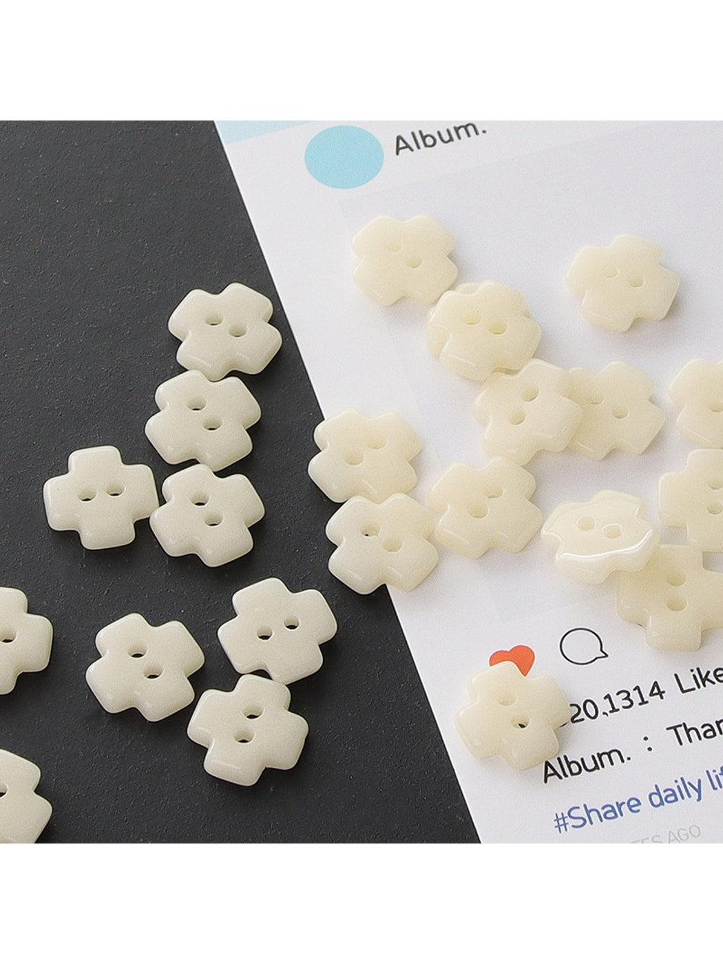 Bunli - Cute 10-Pack Two-Hole Ceramic Buttons Oria & Co