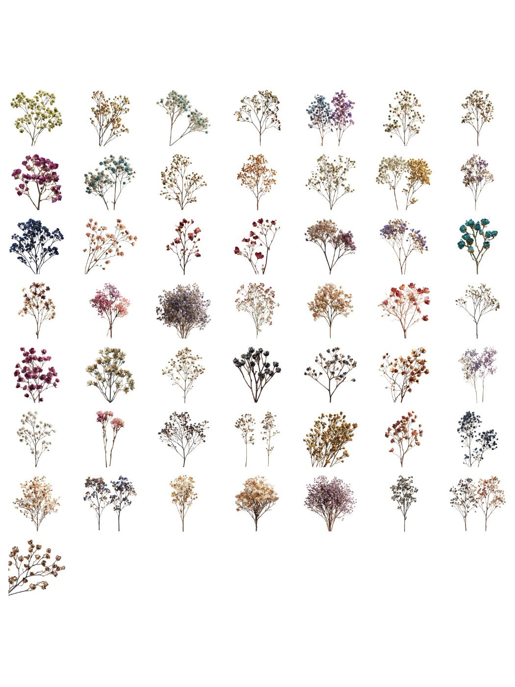 Multiple Lunira vintage floral stickers arranged on a notebook cover for decoration