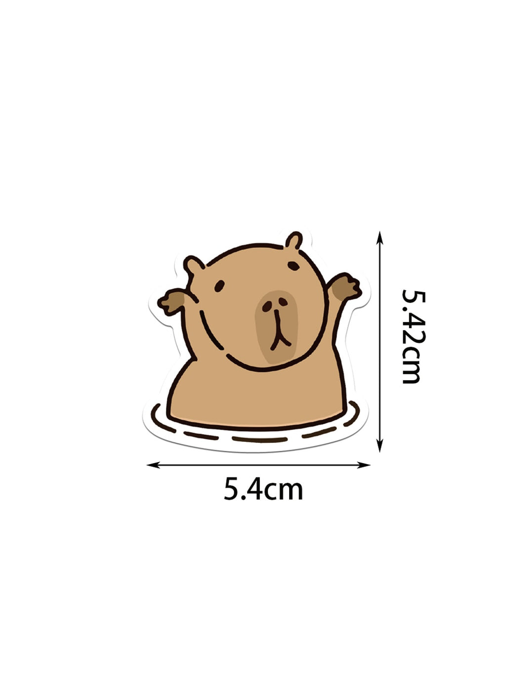 Lunira - 50 Cute Capybara Cartoon Doodle Stickers pack Oria & Co