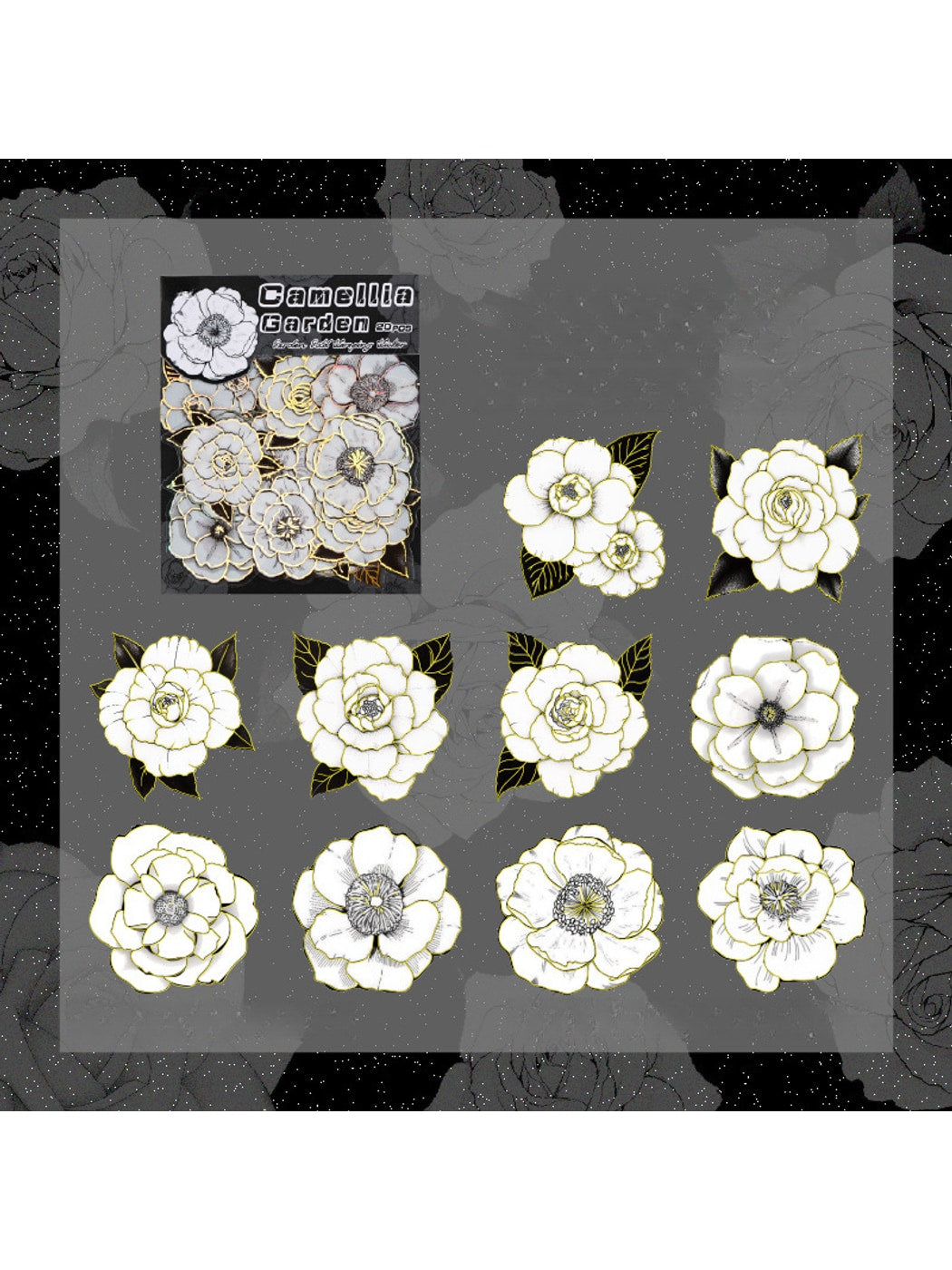 Lunira - Printed PET Floral Journal Decor Stickers pack Oria & Co