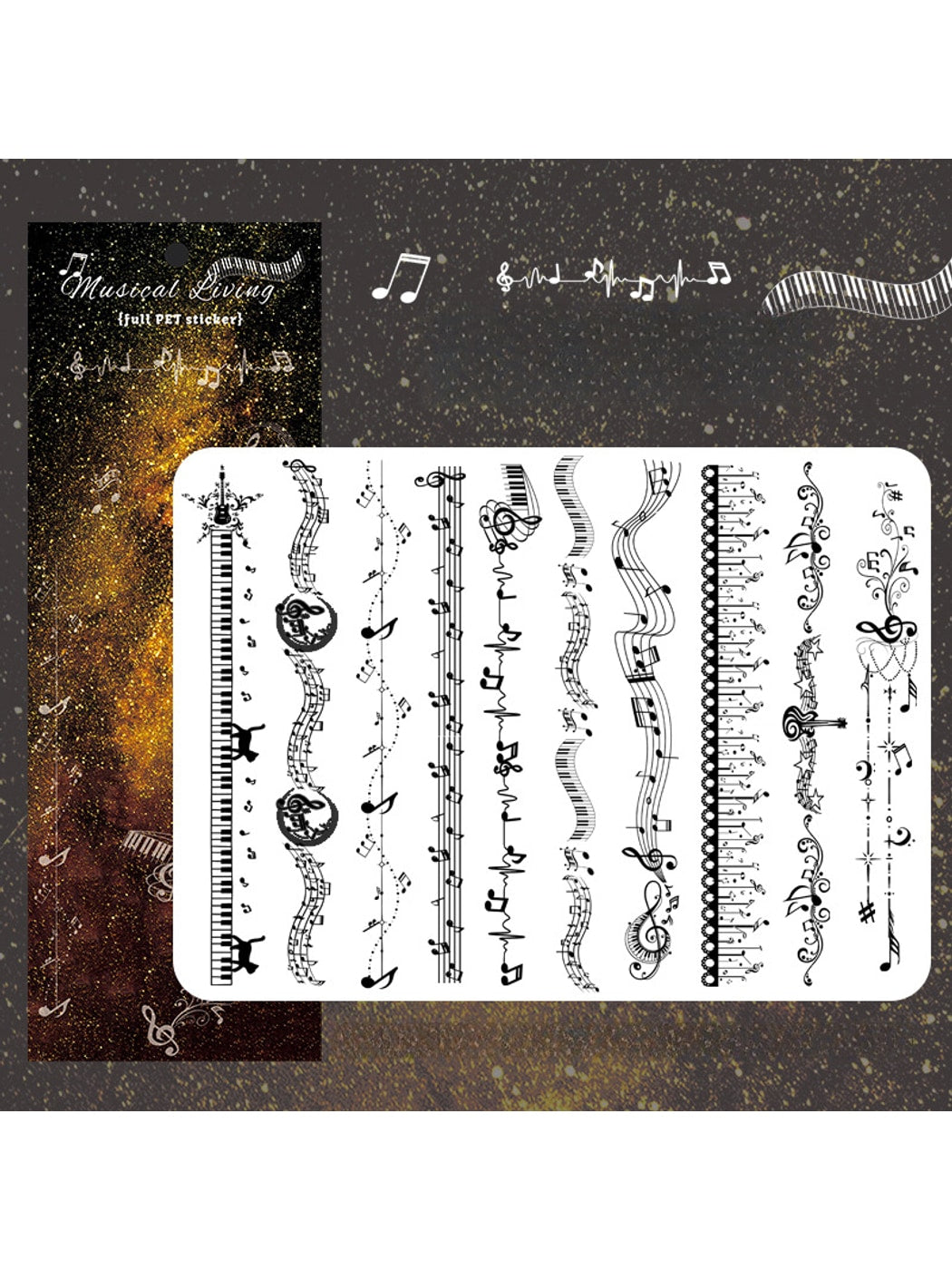 Lunira - Printed PET Border Collage Stickers pack Oria & Co