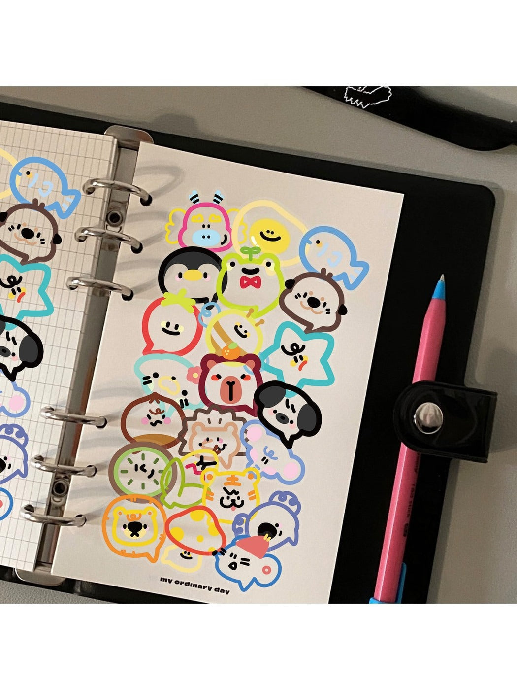 Lunira - 50 Piece Cartoon Animal Bubble Style Stickers Pack Oria & Co