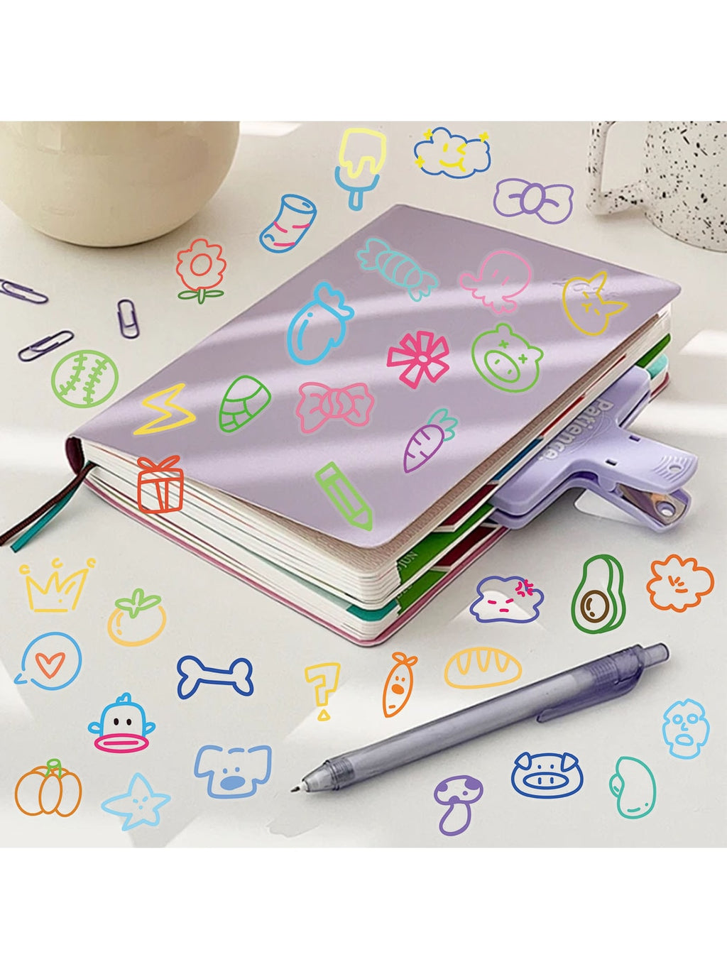Lunira - 60 Piece Cartoon Journal Decoration Stickers pack
