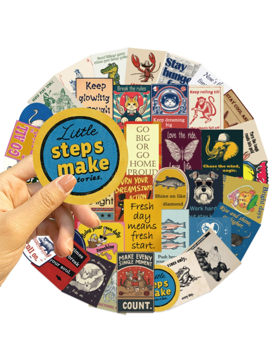 Lunira - Vintage Inspirational Sticker Pack Oria & Co
