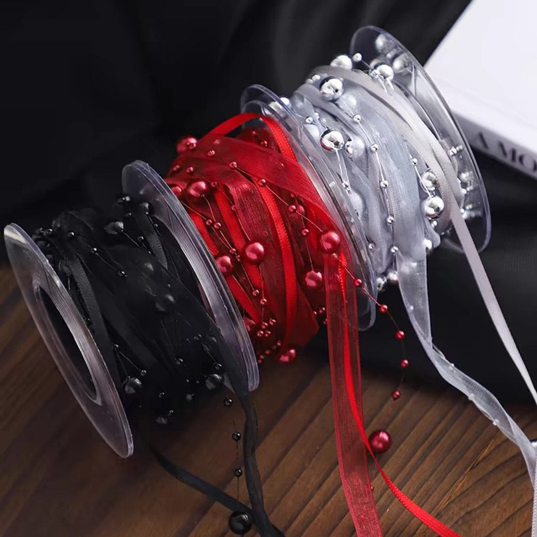 Rivora - DIY Beaded Tulle Style Decorative Ribbon