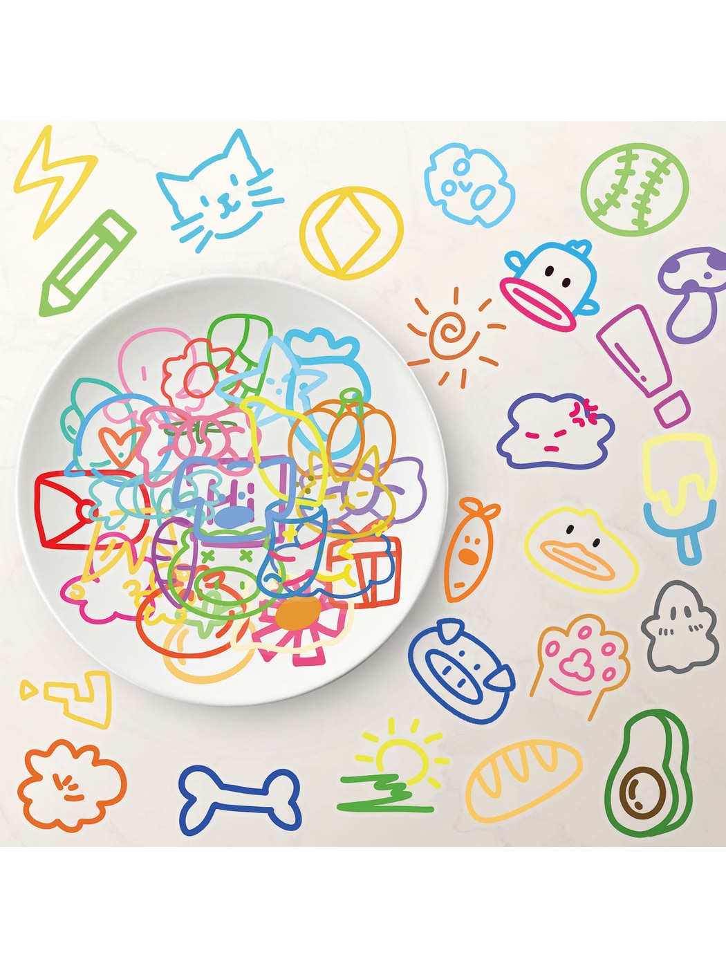 Lunira - 60 Piece Cartoon Journal Decoration Stickers pack