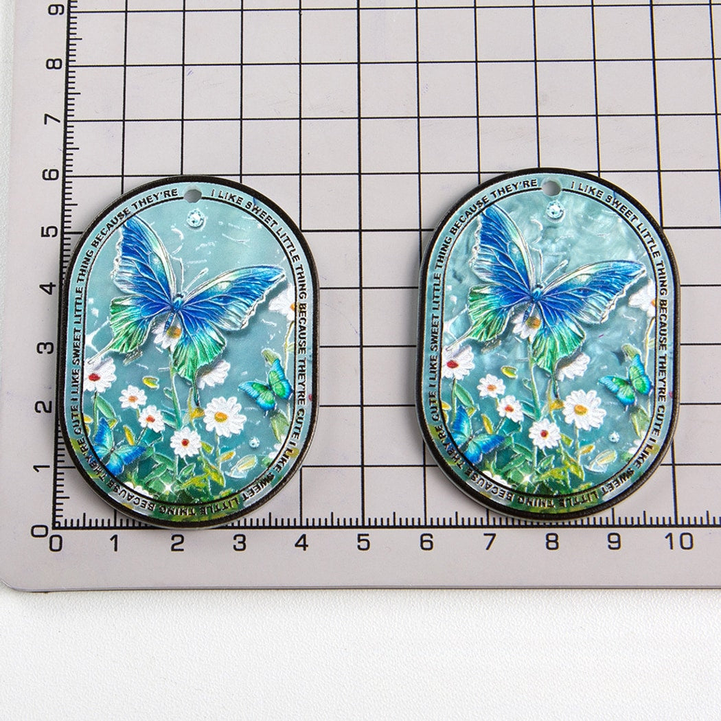 Chivy - Vibrant Butterfly Print Acrylic DIY Accessory