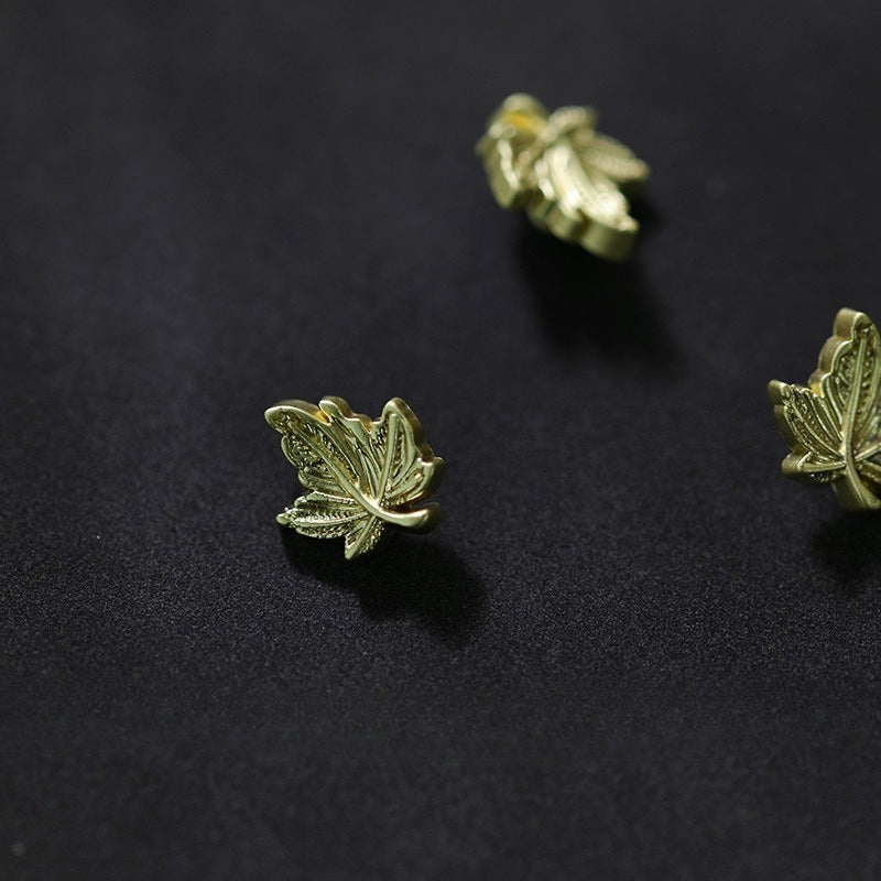 小香风金属纽扣枫叶装饰扣沙金高脚衬衫扣衬衣毛衣开衫小扣子袖扣