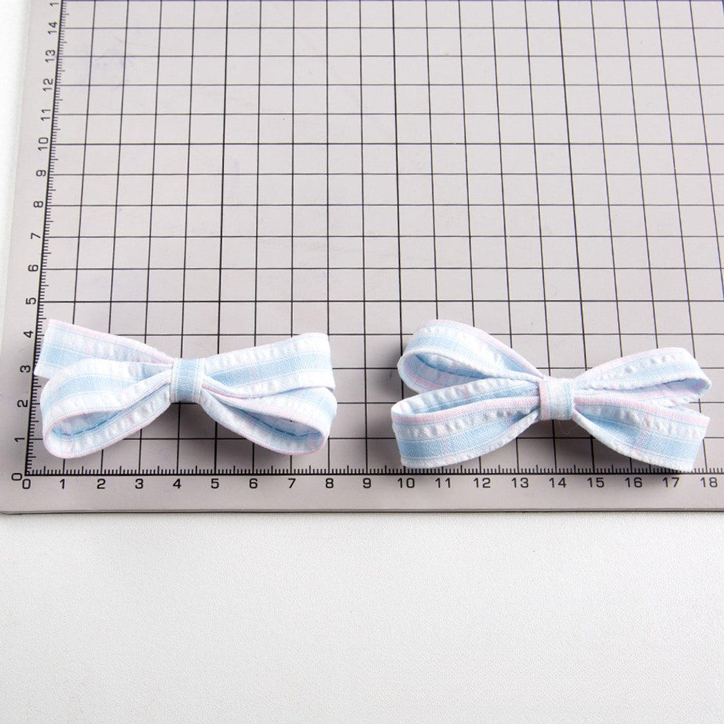 Chivy - Colorblock Plaid Bow DIY Accessory