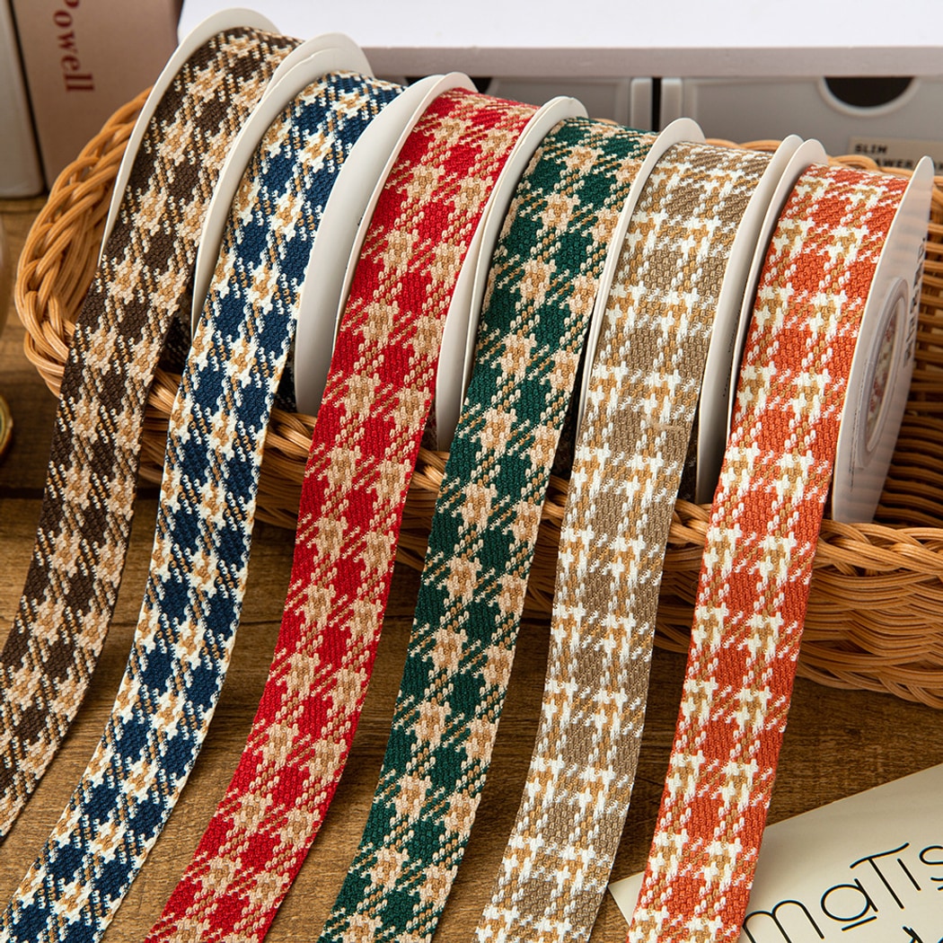 Rivora - DIY Vintage Houndstooth Pattern Ribbon