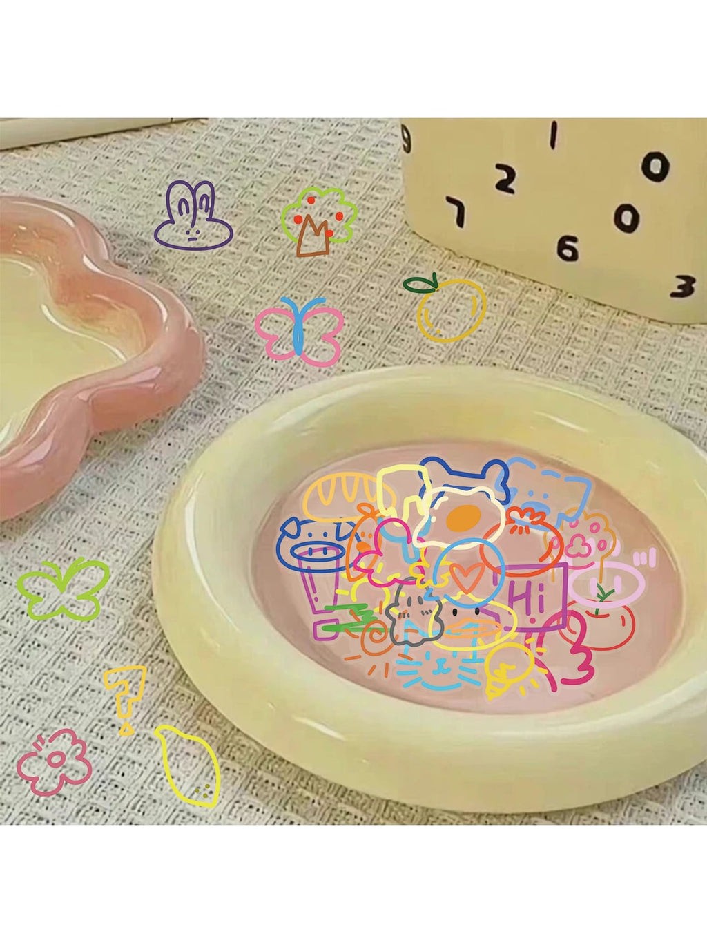 Lunira - 60 Piece Cartoon Journal Decoration Stickers pack
