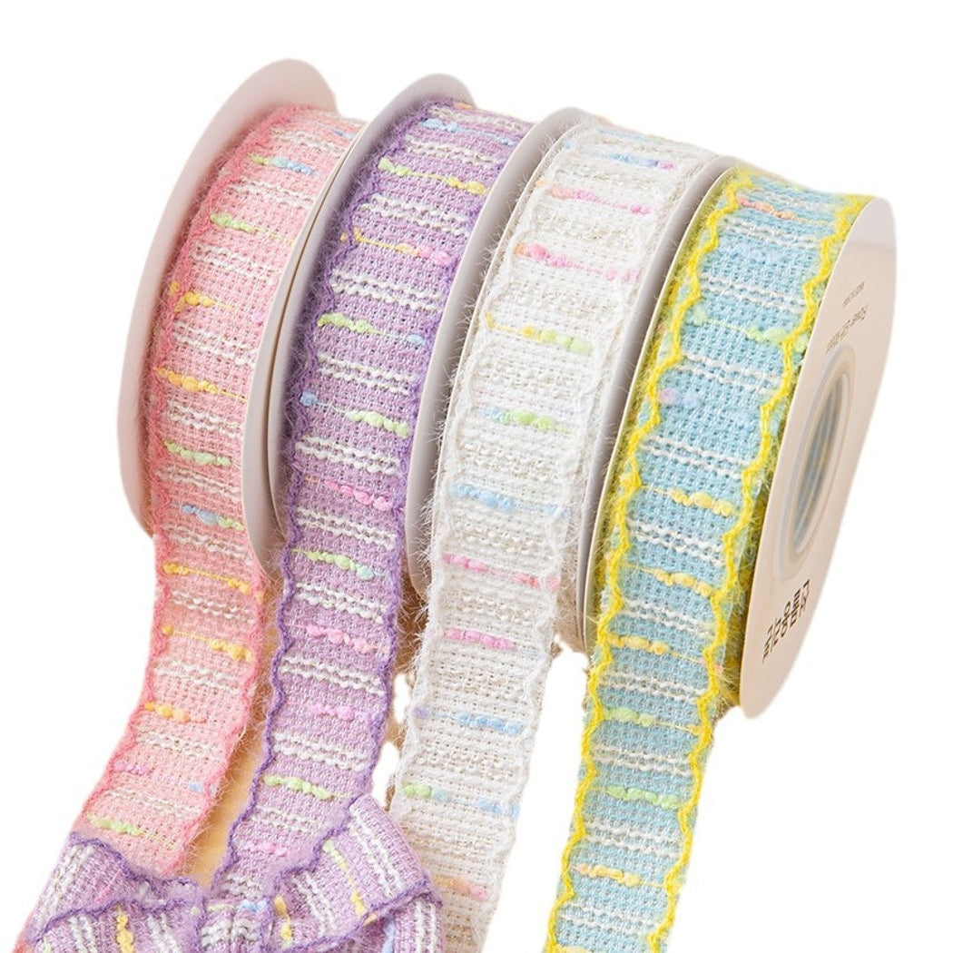 Rivora - DIY Macaron Style Checked Ribbon Trim