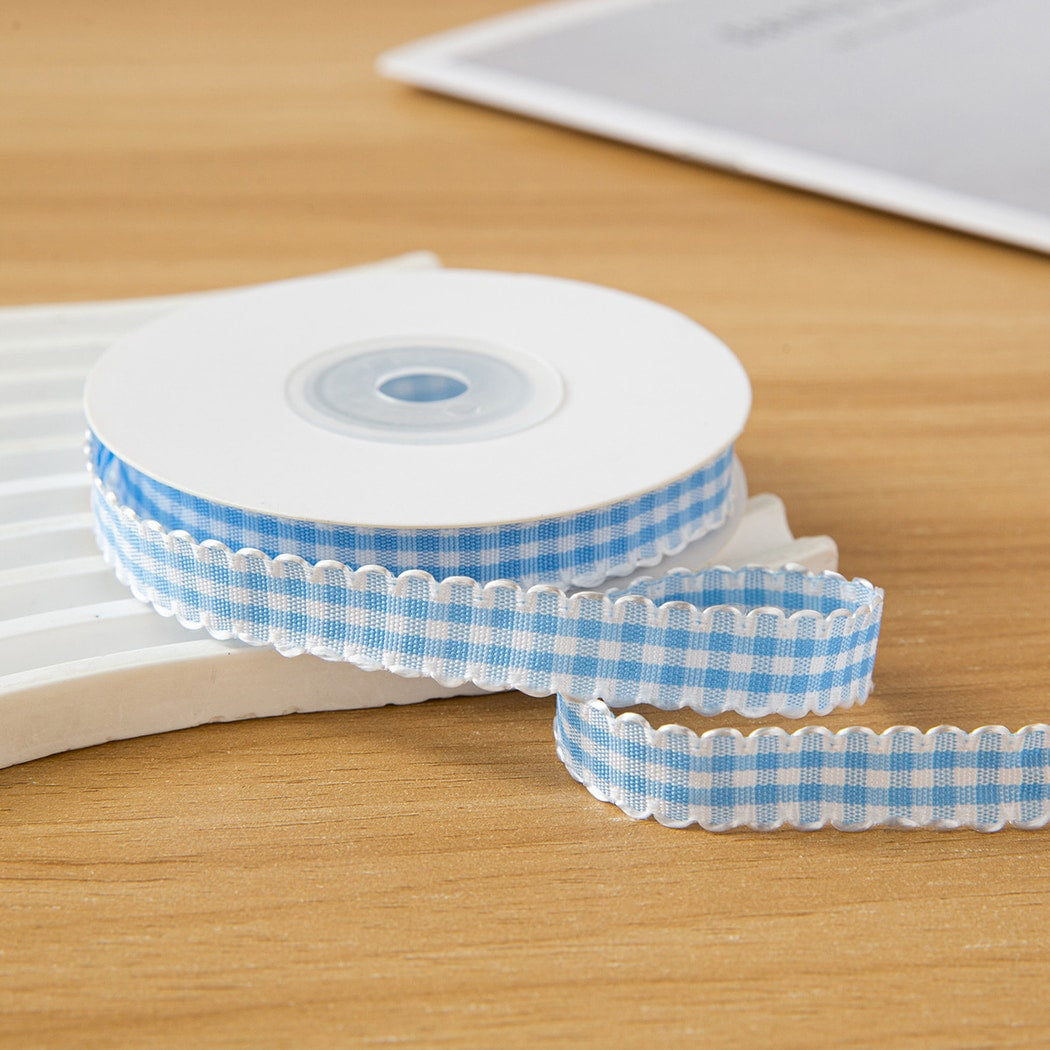 Rivora - DIY Plaid Wave Edge Decorative Trim Ribbon