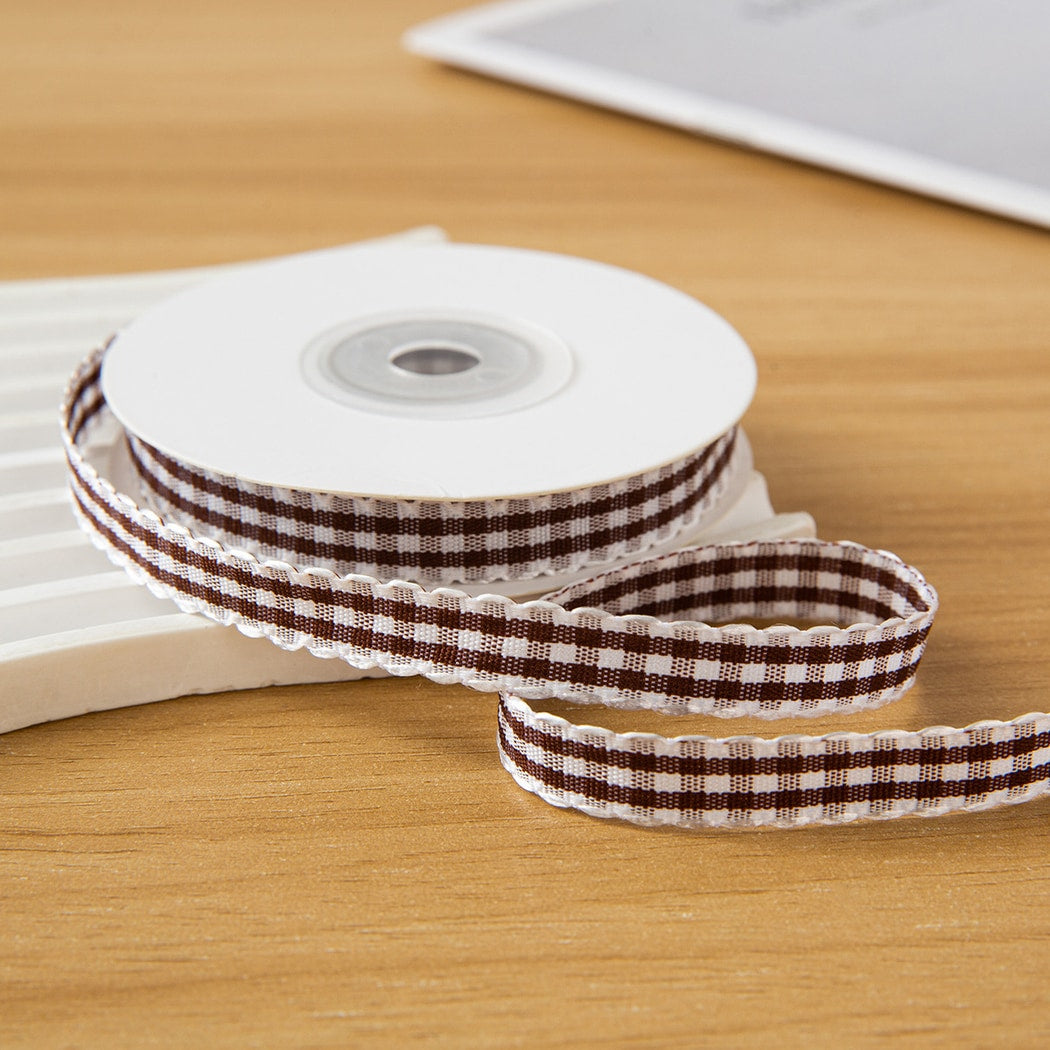 Rivora - DIY Plaid Wave Edge Decorative Trim Ribbon
