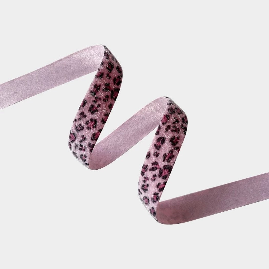 Rivora - DIY Leopard Print Plush Decorative Trim Ribbon