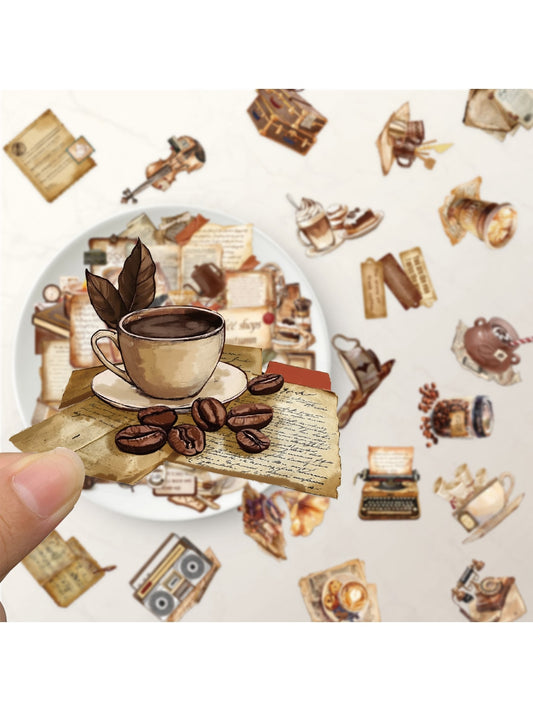Lunira - Coffee Theme Decorative PET Stickers pack Oria & Co