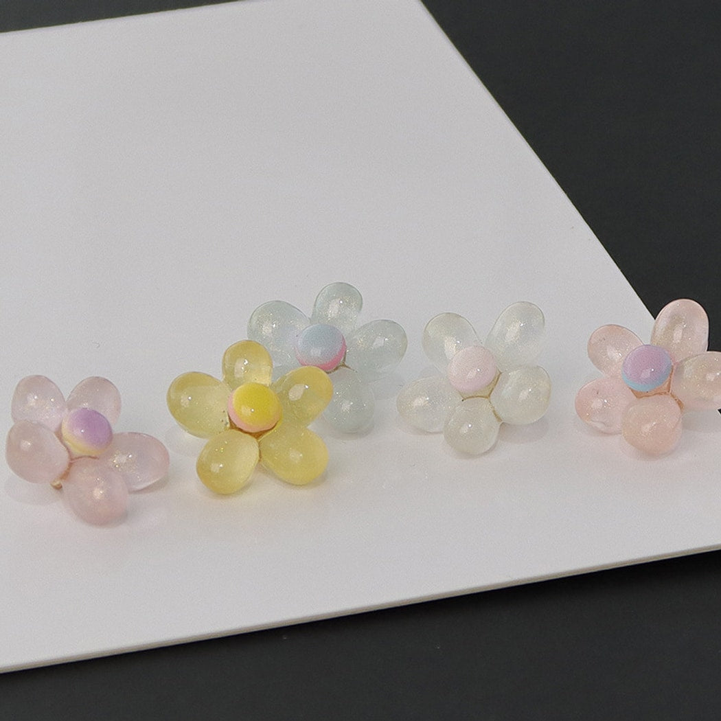 Bunli - 10-Pack DIY Cute Flower Plastic Button