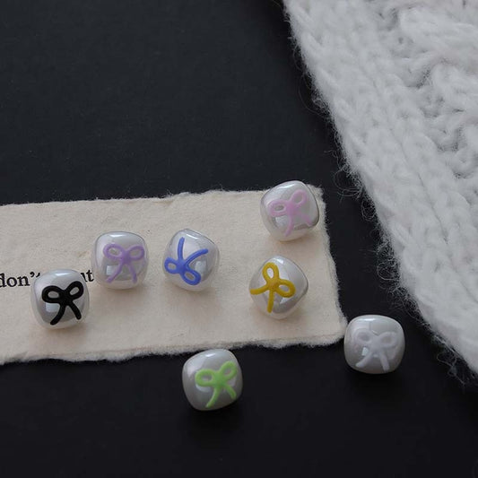 Bunli - 10-Pack DIY Decorative Plastic Bow Pattern Button
