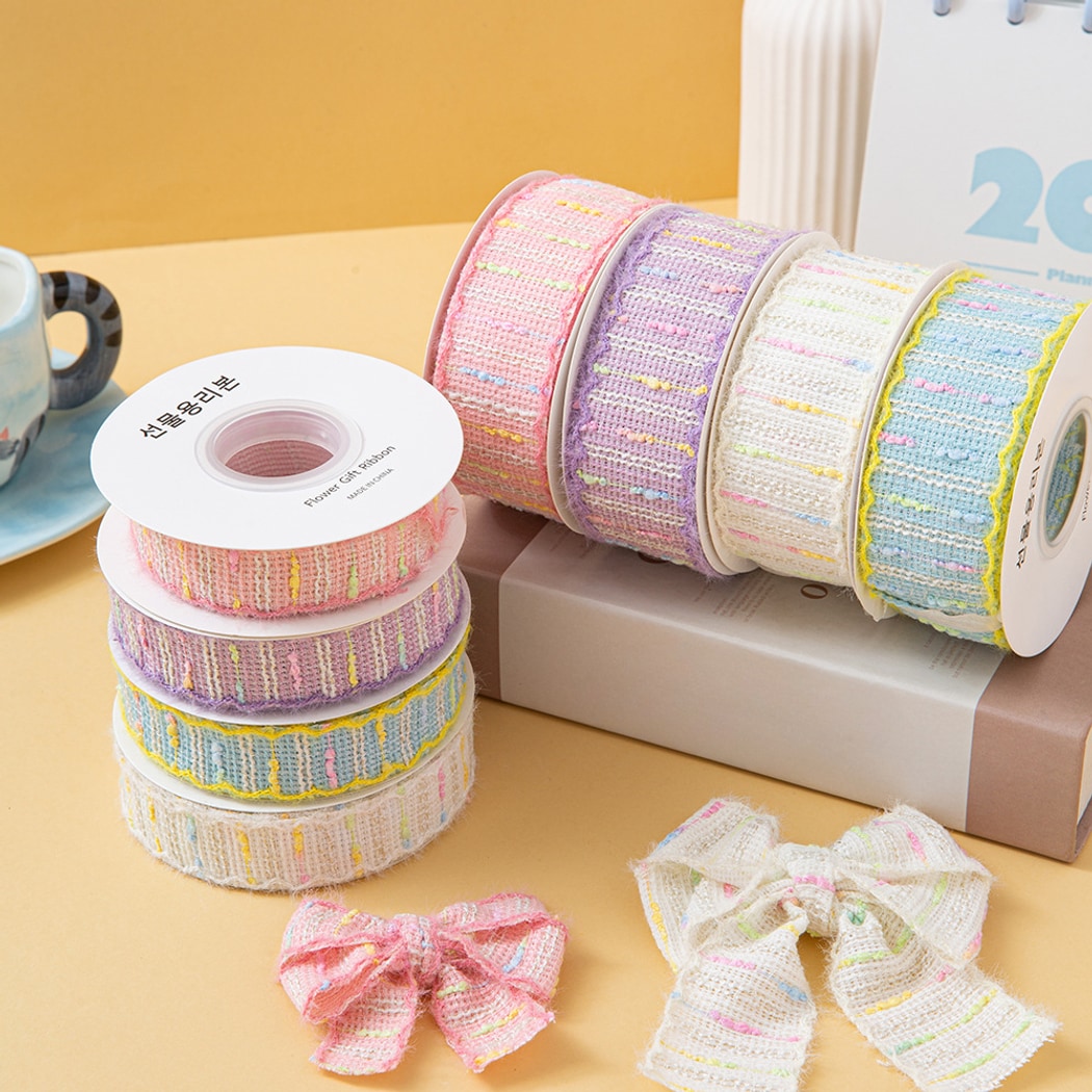 Rivora - DIY Macaron Style Checked Ribbon Trim