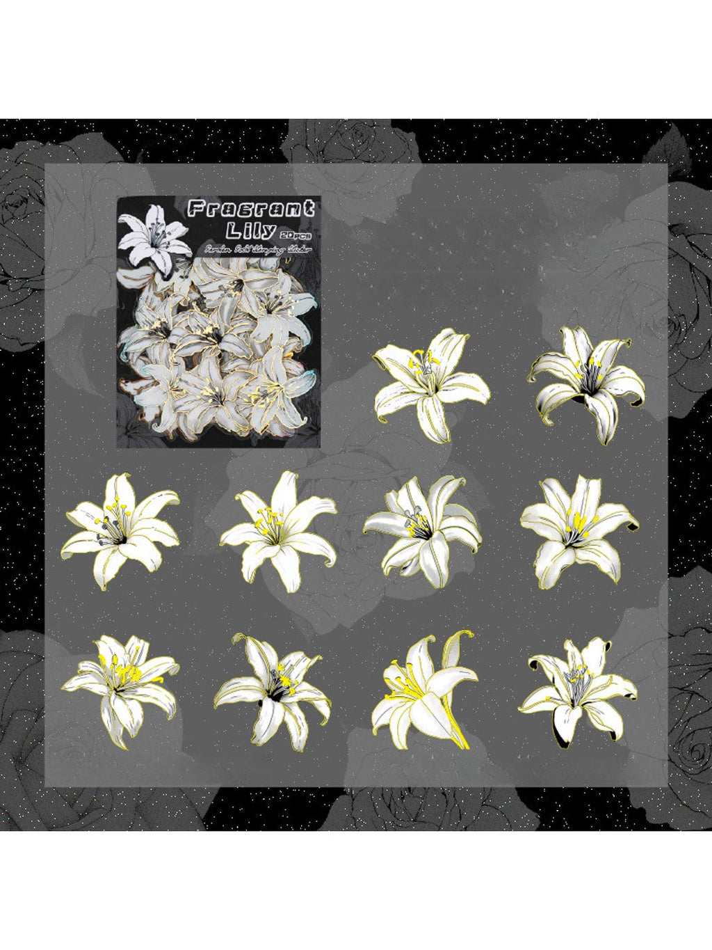 Lunira - Printed PET Floral Journal Decor Stickers pack Oria & Co