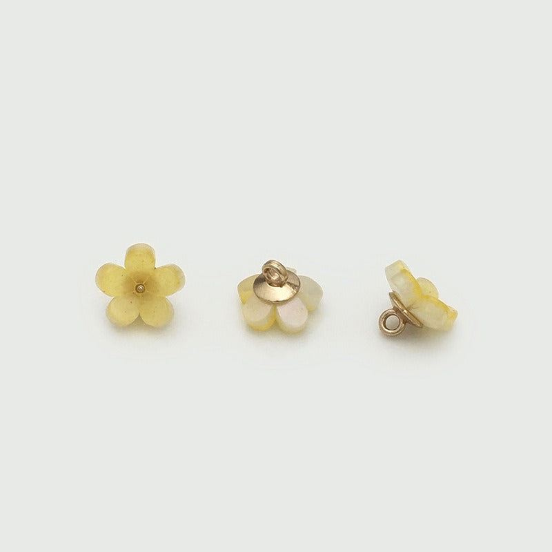 精美五瓣花朵树脂金属纽扣中式风衬衫扣子女儿童针织毛衣开衫钮扣