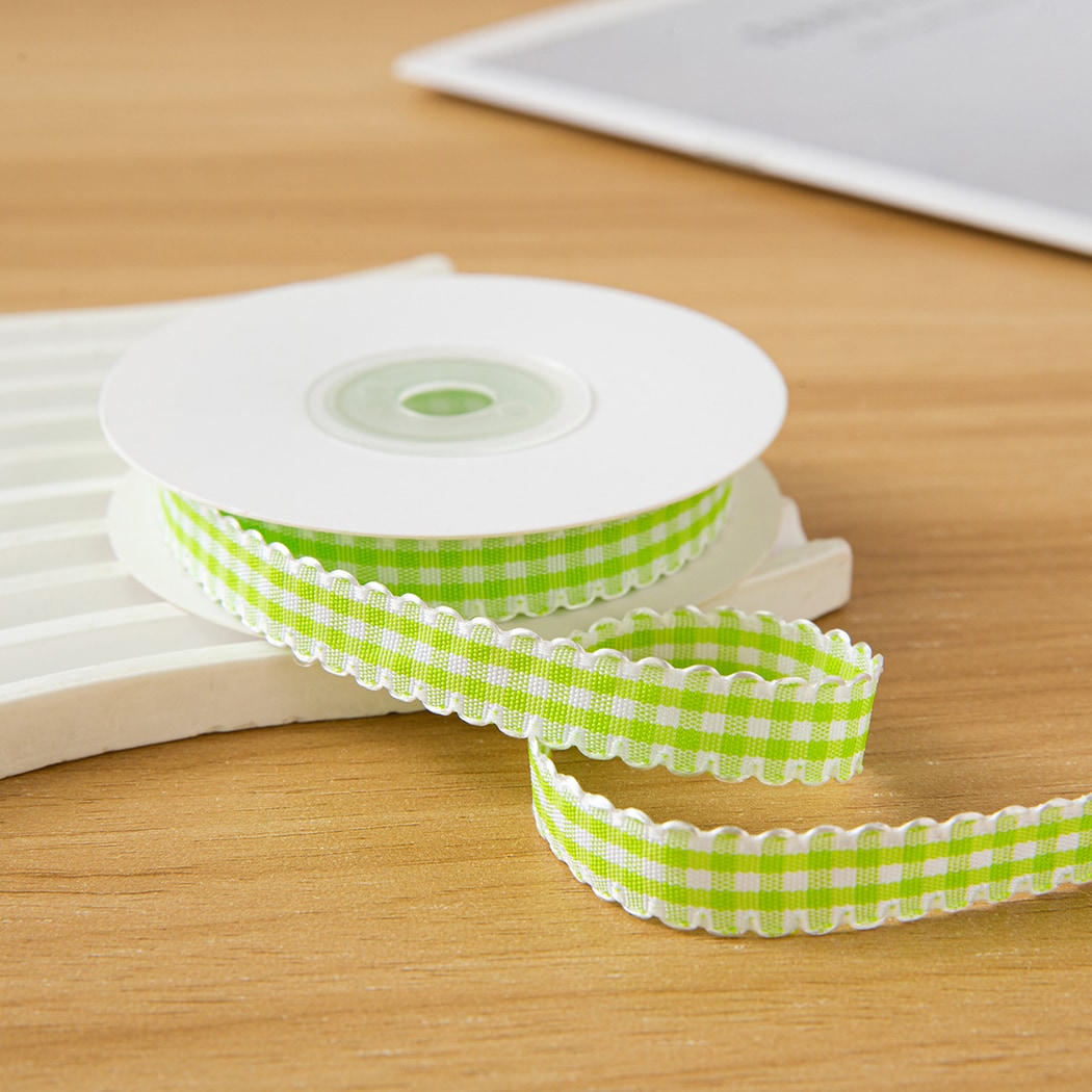 Rivora - DIY Plaid Wave Edge Decorative Trim Ribbon