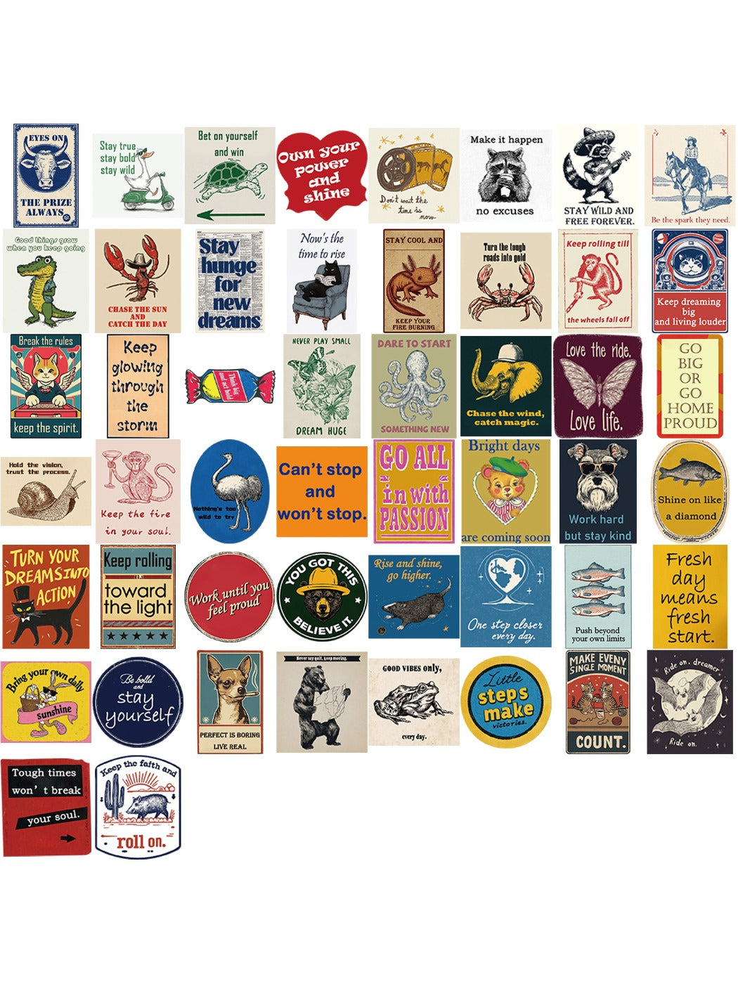 Lunira - Vintage Inspirational Sticker Pack Oria & Co