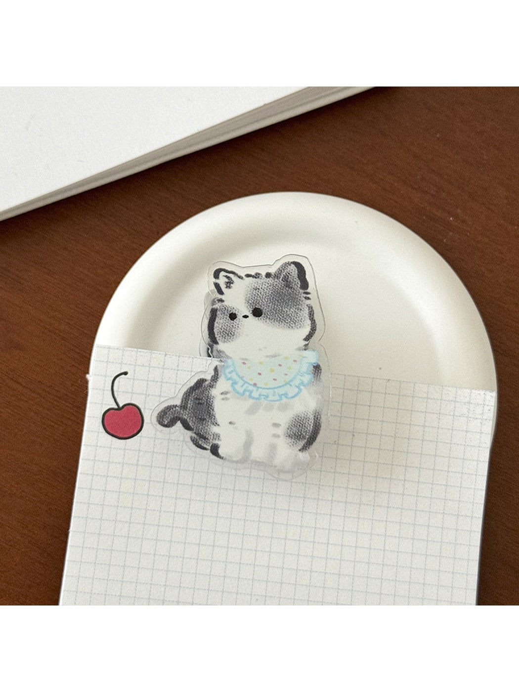 Clemi - Cute Cartoon Cat Acrylic Planner Clip Oria & Co
