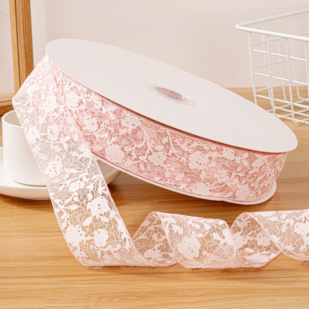 Rivora - DIY Polyester Sheer Lace Ribbon Trim