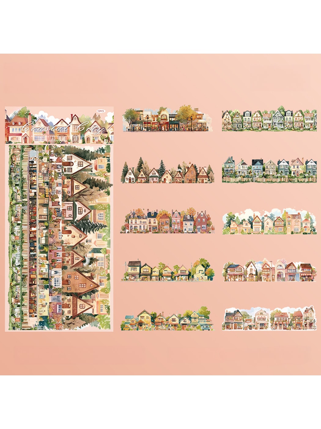 Lunira - Watercolor Floral Jungle PET Journal Stickers Pack Oria & Co