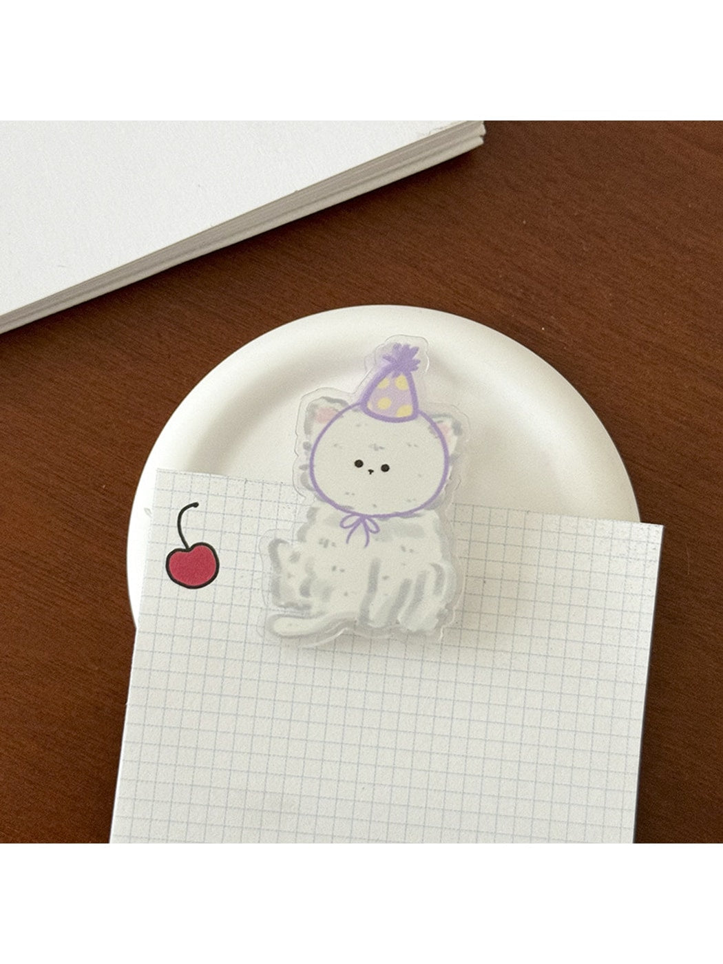 Clemi - Cute Cartoon Cat Acrylic Planner Clip Oria & Co