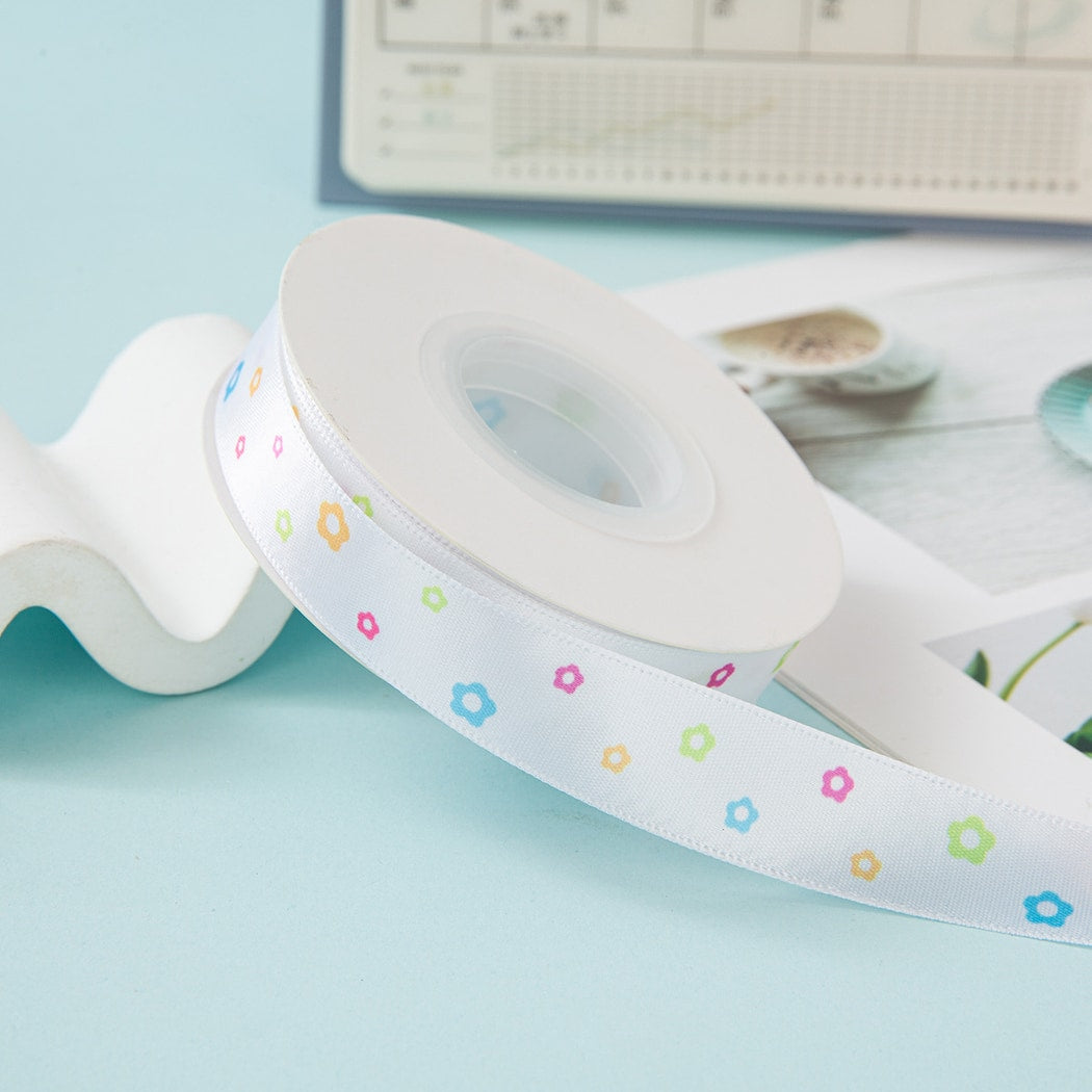 Rivora - DIY Dot Print Decorative Polyester Ribbon