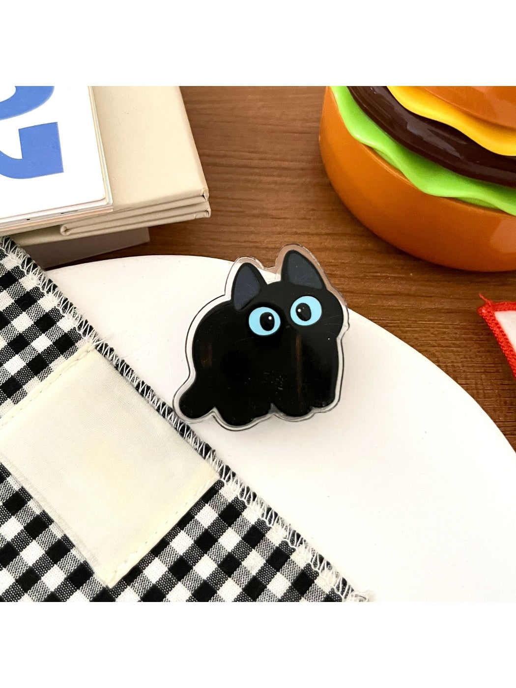 Clemi - Acrylic Black Cat Cartoon Memo Planner Clip Oria & Co