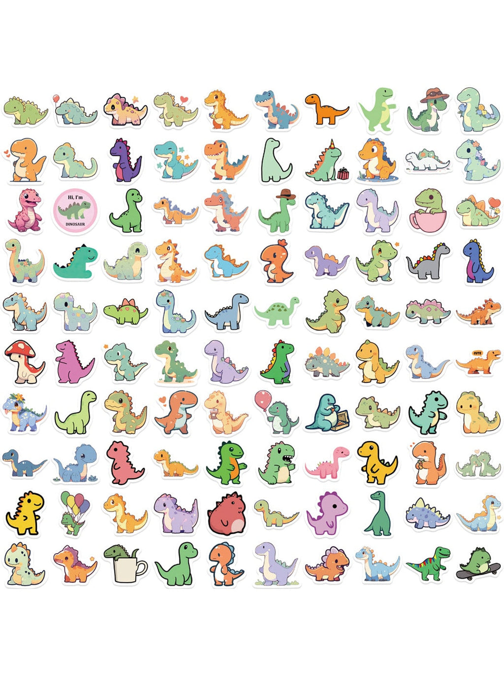 Lunira - Cute Cartoon Dinosaur Stickers pack Oria & Co