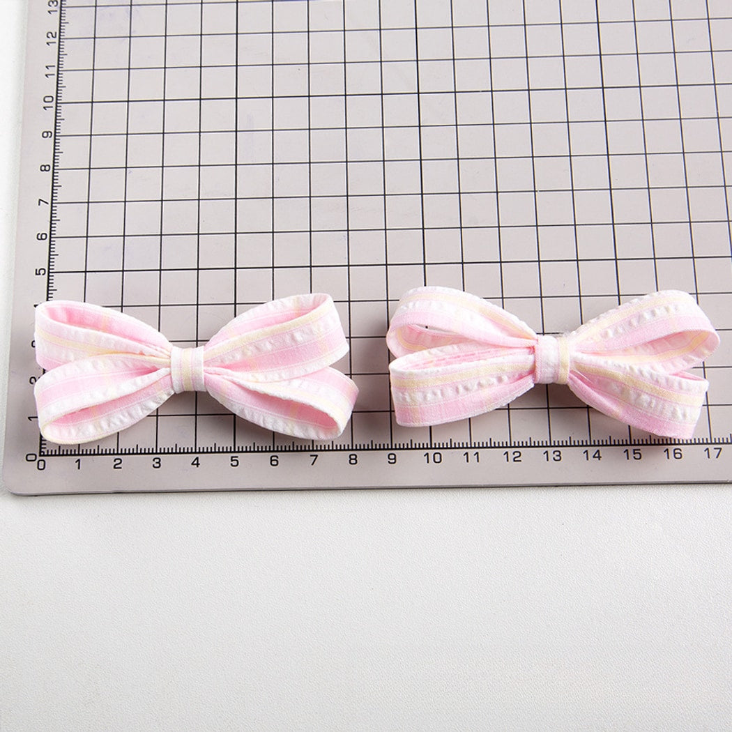 Chivy - Colorblock Plaid Bow DIY Accessory