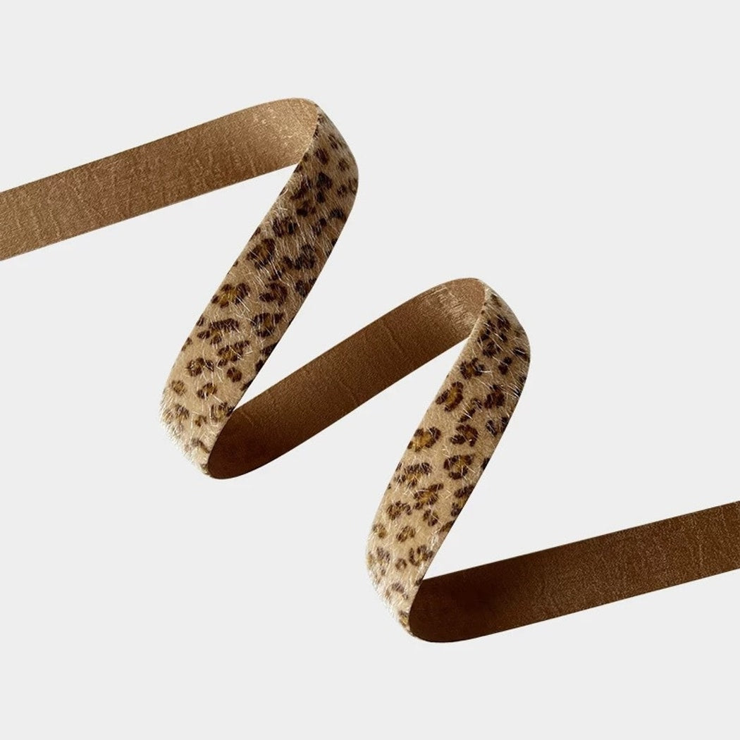 Rivora - DIY Leopard Print Plush Decorative Trim Ribbon