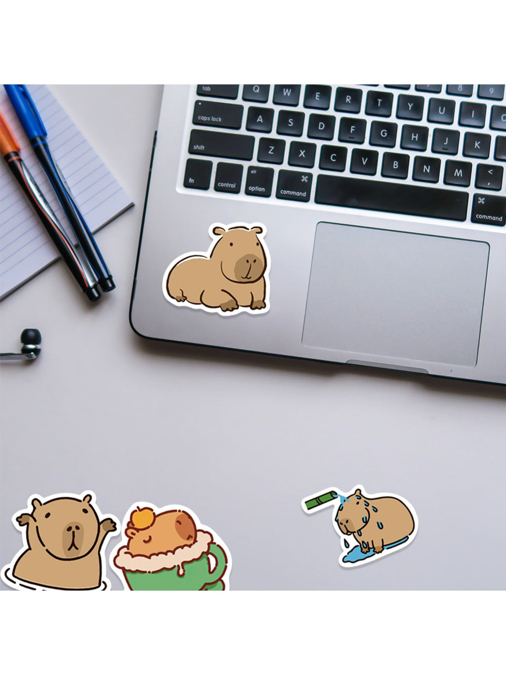 Lunira - 50 Cute Capybara Cartoon Doodle Stickers pack Oria & Co
