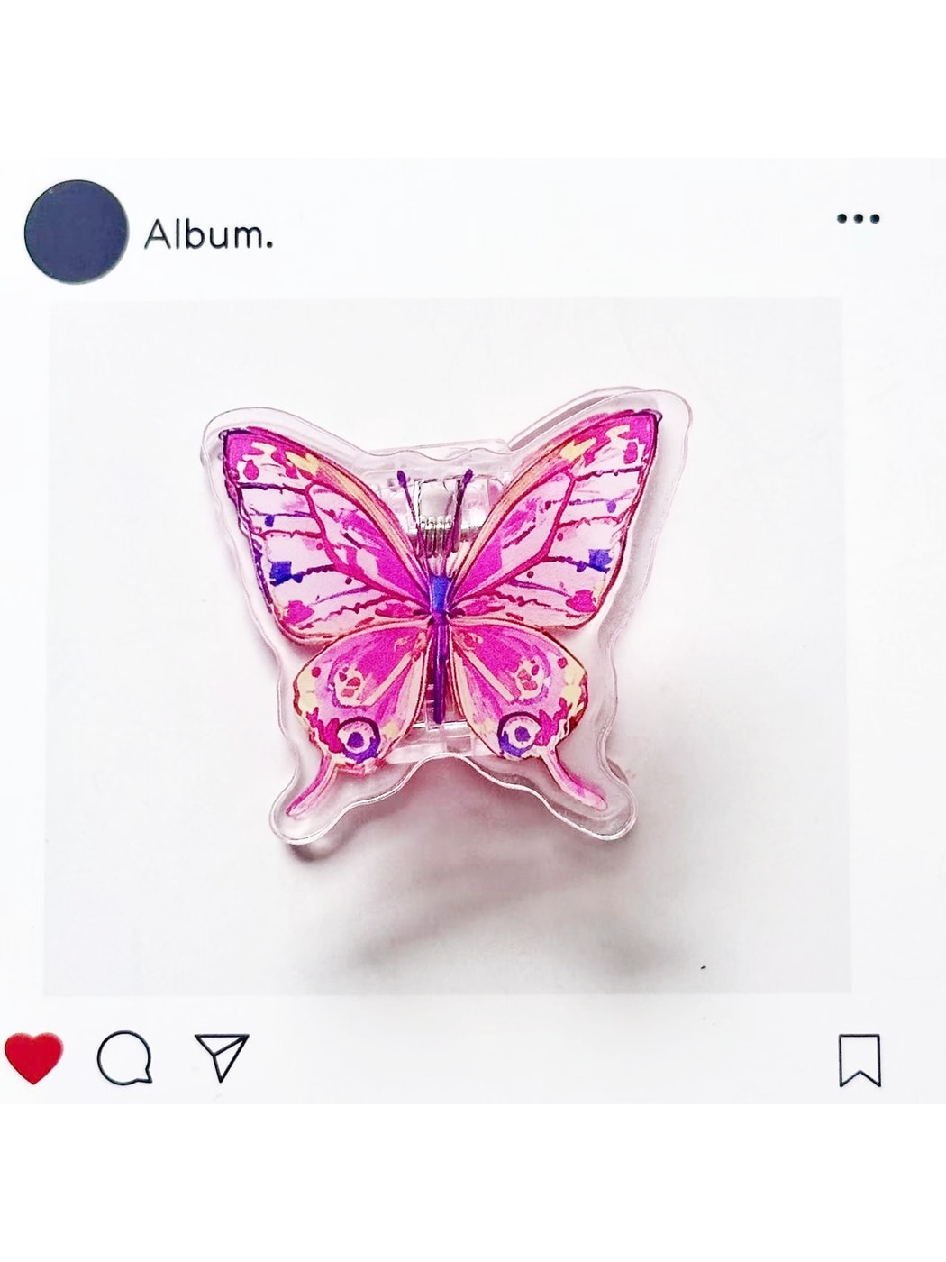 Clemi - Acrylic Butterfly Pattern Standing Planner Clip Oria & Co
