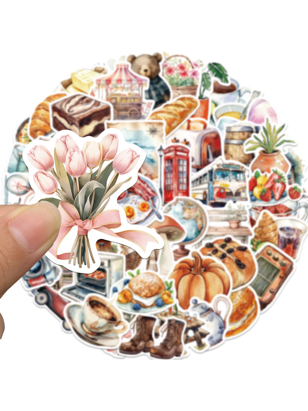 Lunira - 50 Sheet Cute Soft Style Stickers Pack Oria & Co