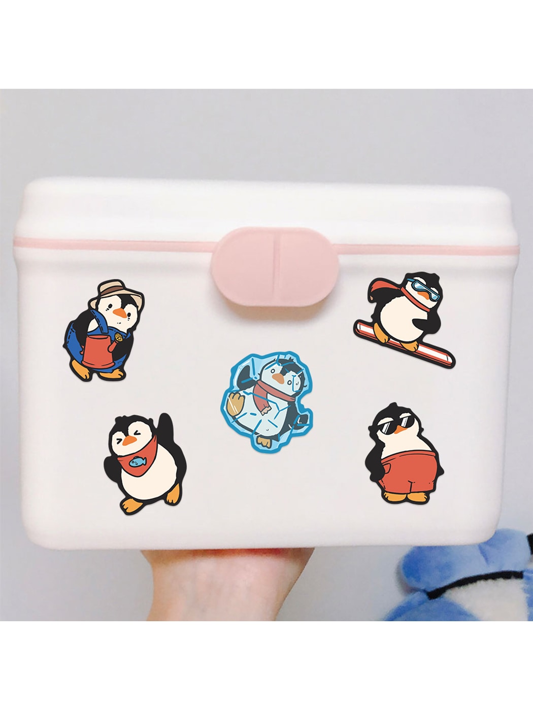 Lunira - 50 Pcs Cute Penguin Doodle Adhesive Stickers pack Oria & Co