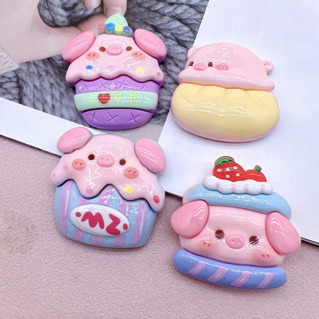 Chivy - Plastic DIY Cartoon Pig Dessert Theme Accessory