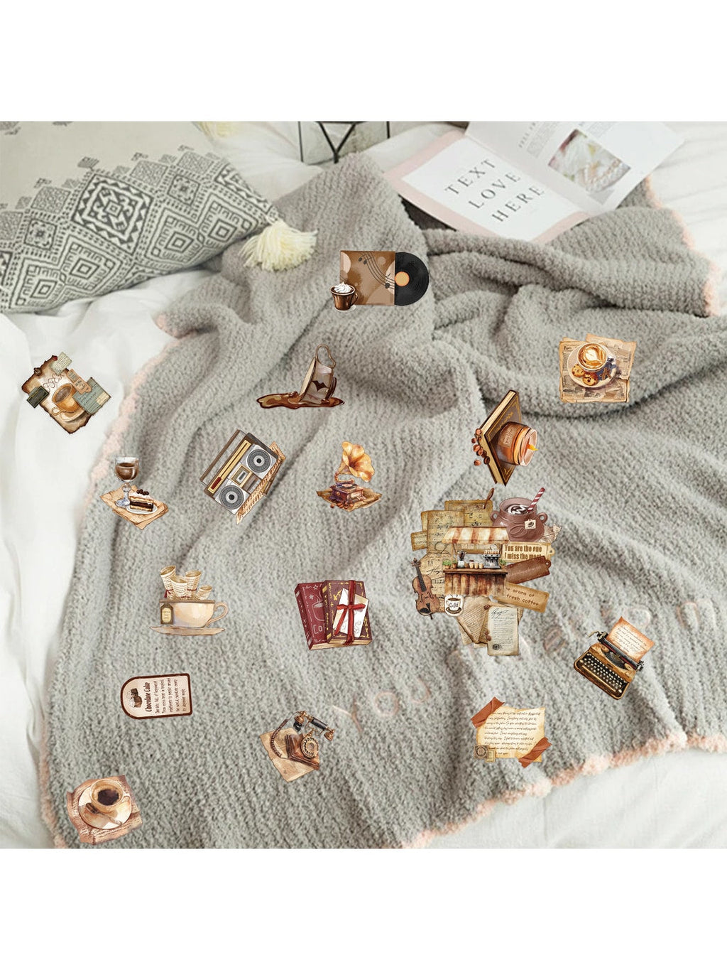 Lunira - Coffee Theme Decorative PET Stickers pack Oria & Co