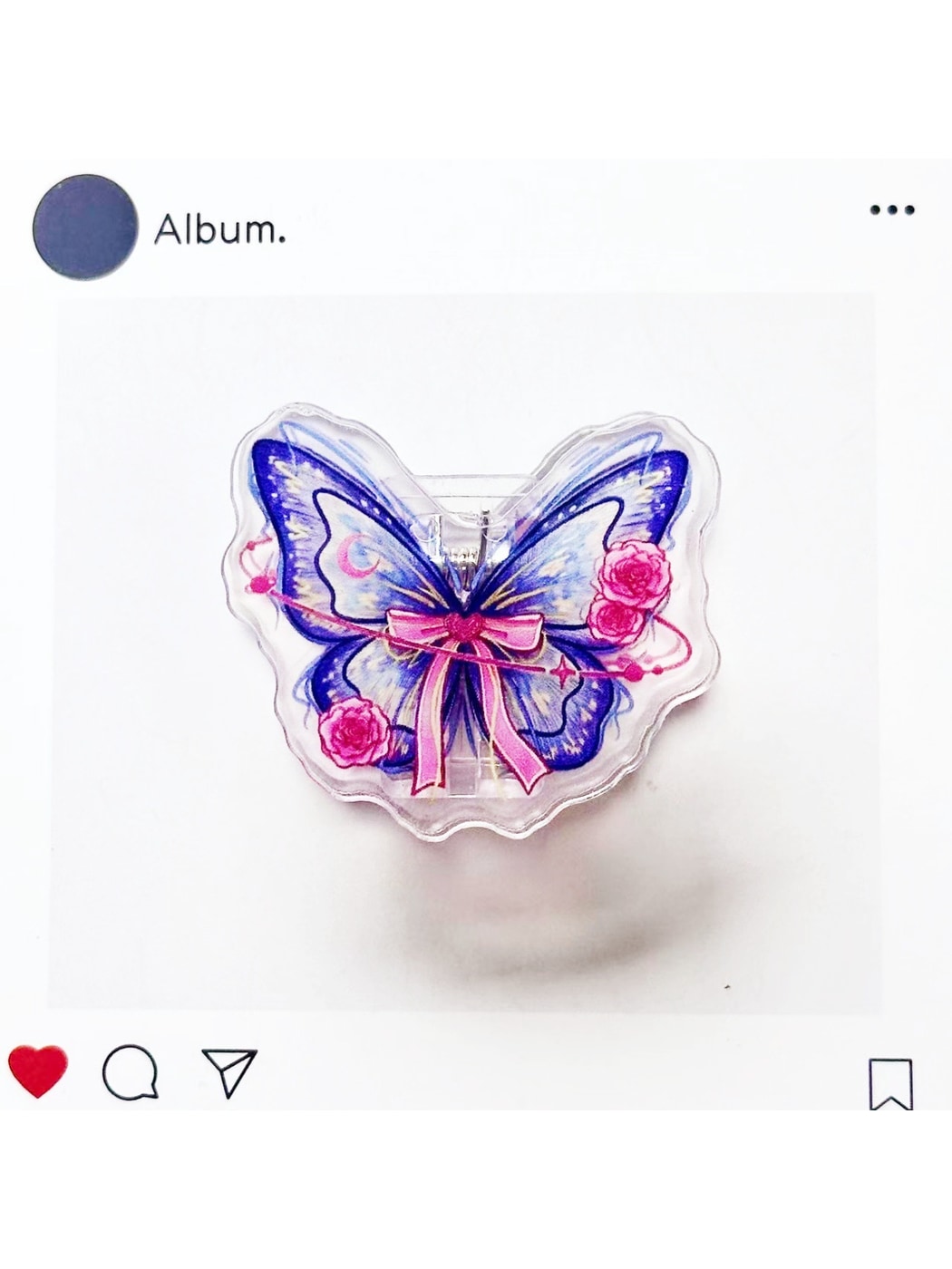Clemi - Acrylic Butterfly Pattern Standing Planner Clip Oria & Co