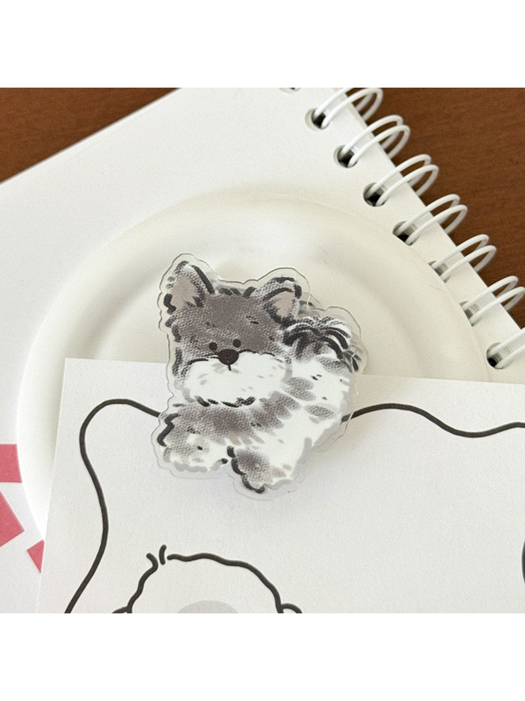 Clemi - Glossy Dog Shape Acrylic Decorative Planner Clip Oria & Co